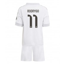 Real Madrid Rodrygo Goes #11 Hemmadräkt Barn 2025-26 Kortärmad (+ Korta byxor)